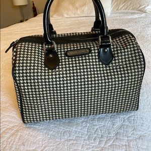 Black and white satchel